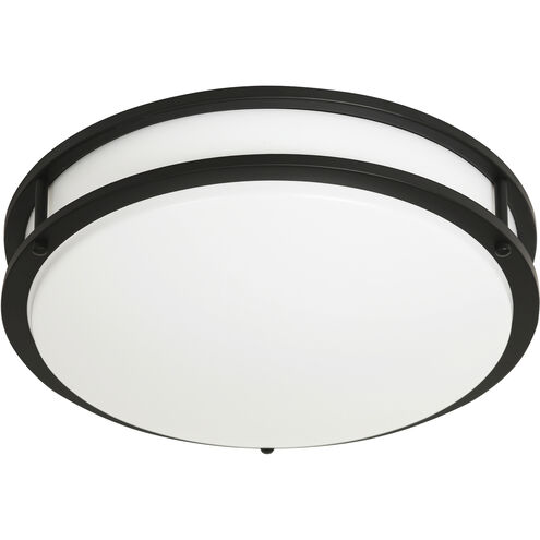 EnviroLite LED 14 inch Matte Black Flush Mount Ceiling Light